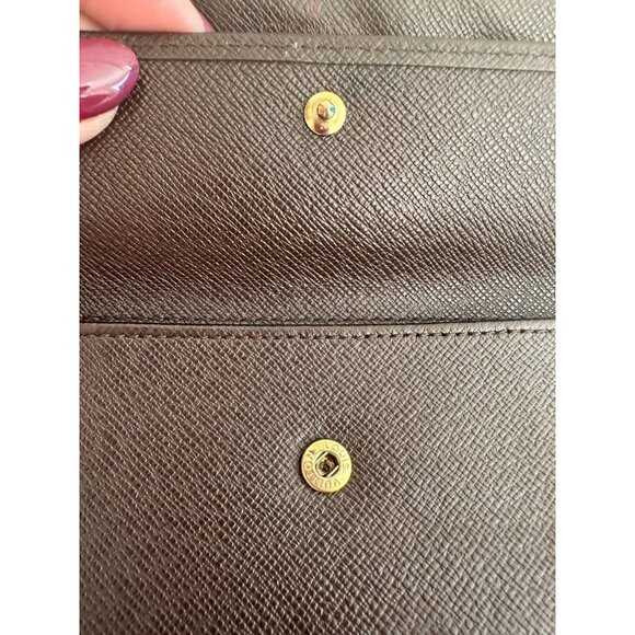 LOUIS VUITTON Damier Portfeuille Sarah Trifold Wallet - Picture 8 of 10